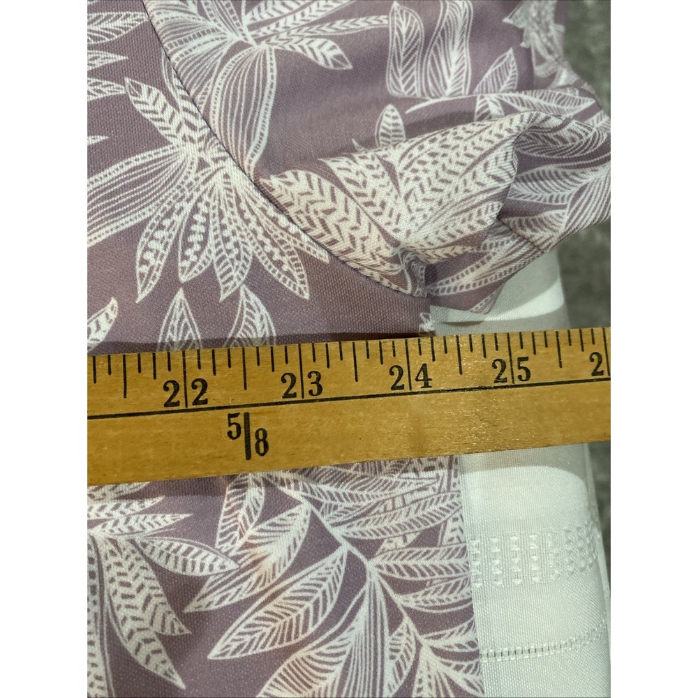 Travis Mathew Golf Polo Men's Size XXL Shirt Sleeve‎ Mauve Floral Leaves Print - Picture 4 of 5